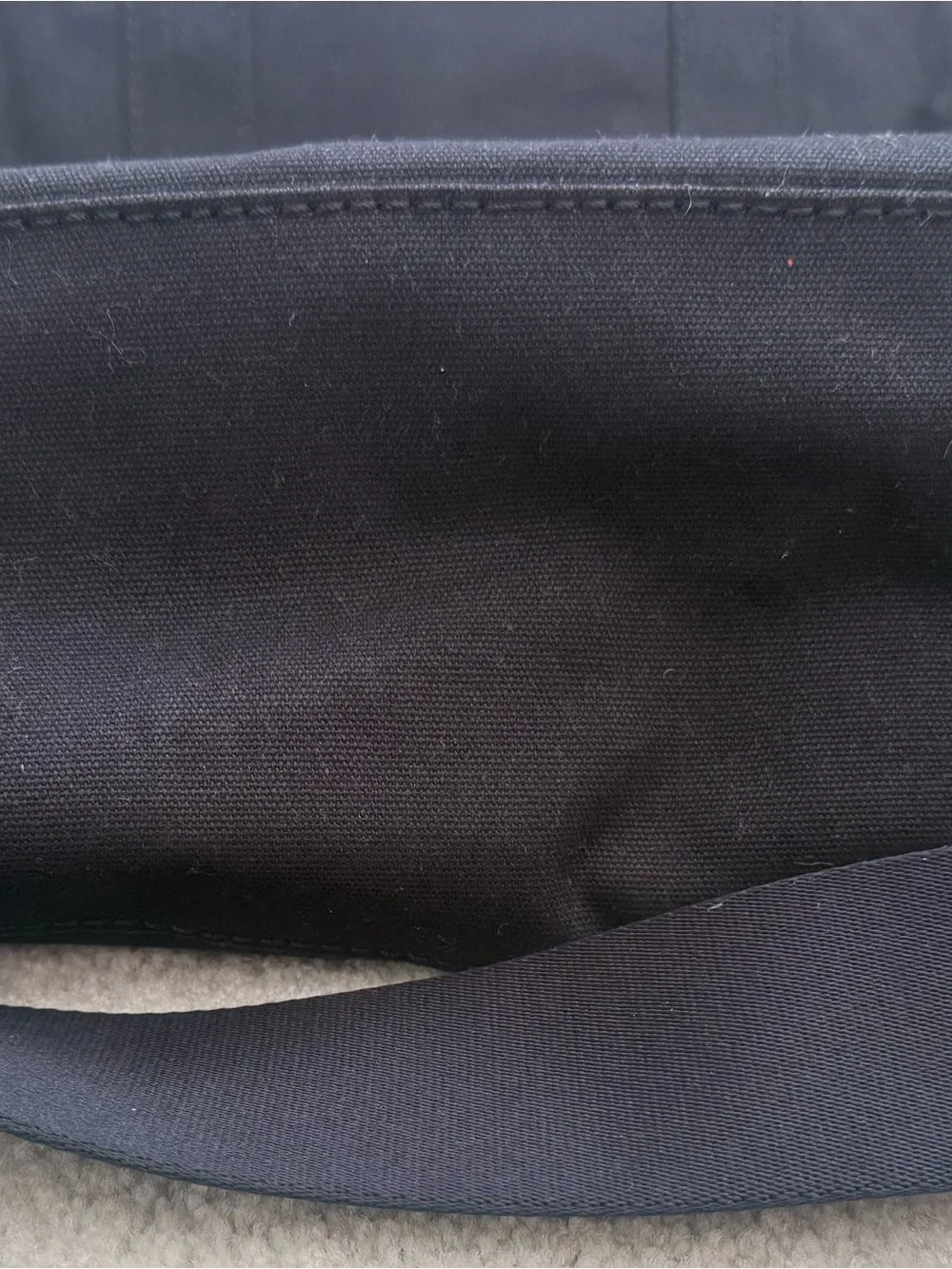 Marc Jacobs Large Canvas Tote Bag Black Zip Top Crossbody Shoulder Bag